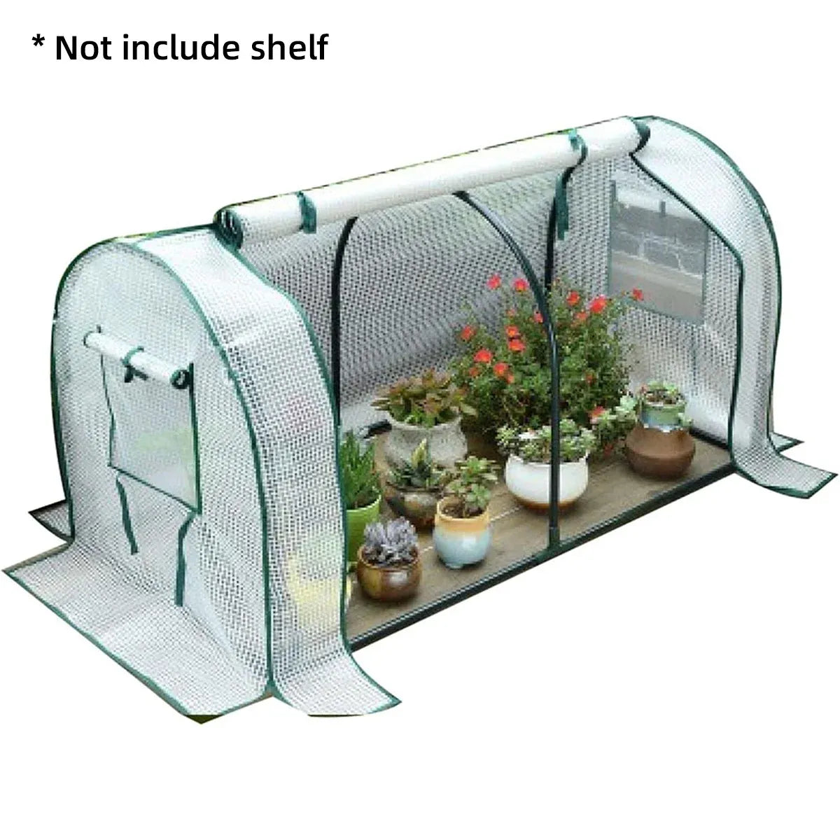 PVC Greenhouse Cover Replacement Plant Tent Garden Shelter No Frame - Transparent