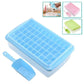 55 Grids Ice Cube Tray Mould With Lid And Storage Box Scoop Set Maker Ice Cube - Blue