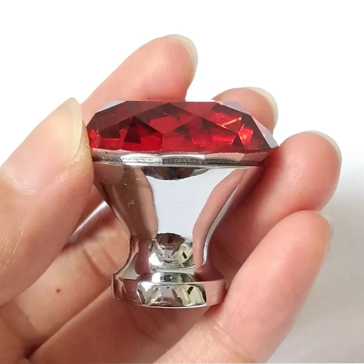Door Knobs Handles Clear Crystal Diamond Glass Kitchen Cupboard Cabinet Pulls Au