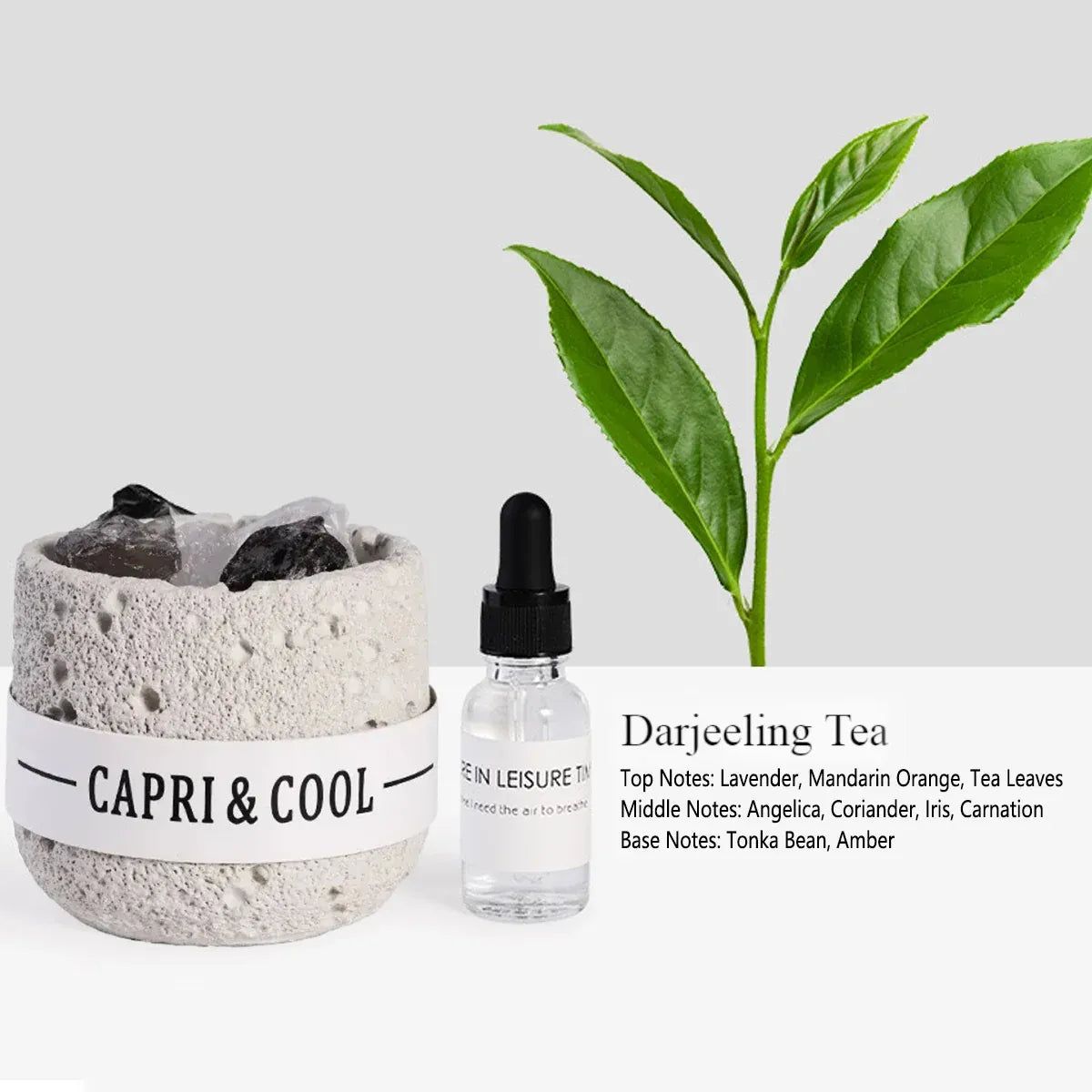 Crystal Stone Oil Diffuser Passive Aromatherapy Set White Natural Bedroom Decor - Blue?Bellflower