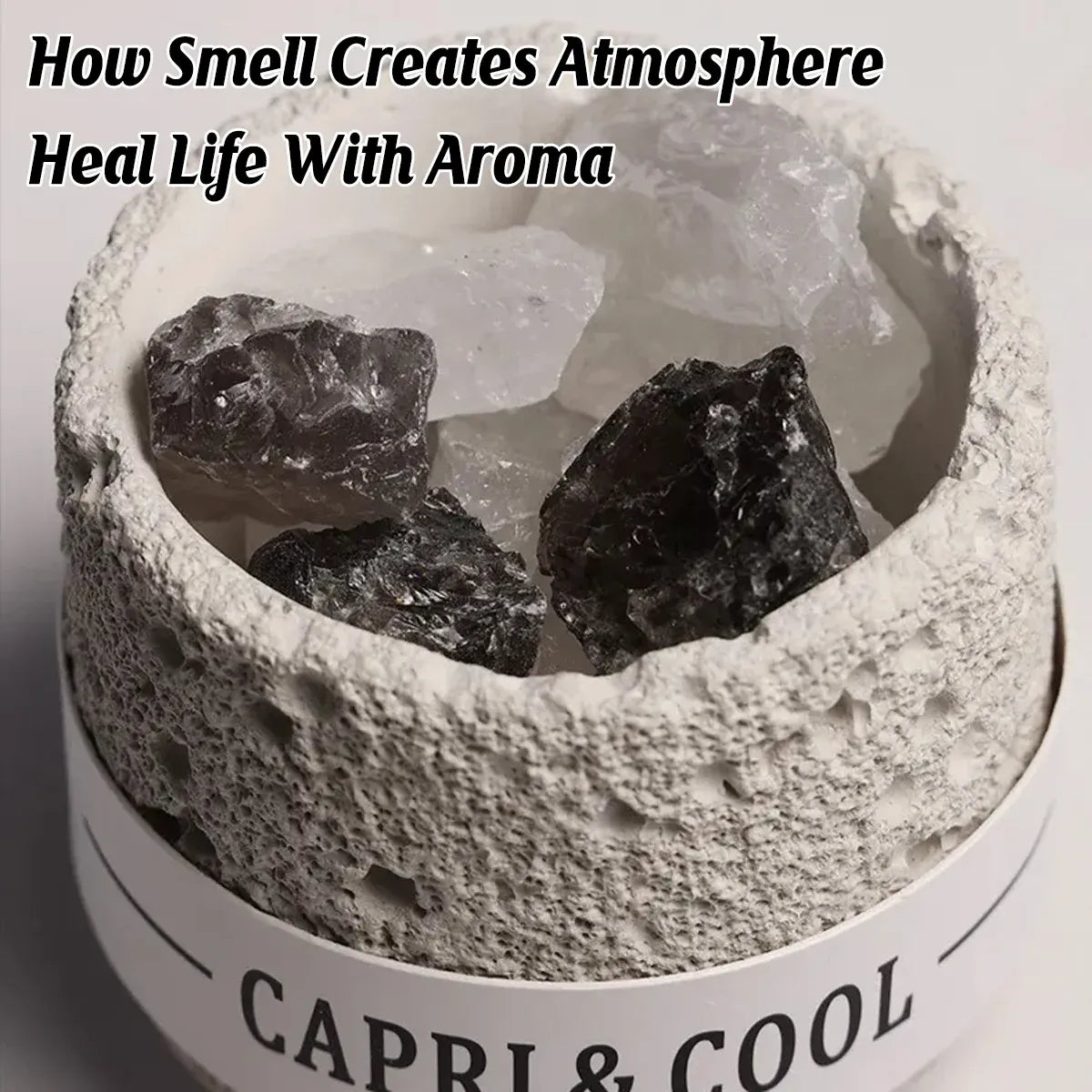 Crystal Stone Oil Diffuser Passive Aromatherapy Set White Natural Bedroom Decor - Blue?Bellflower