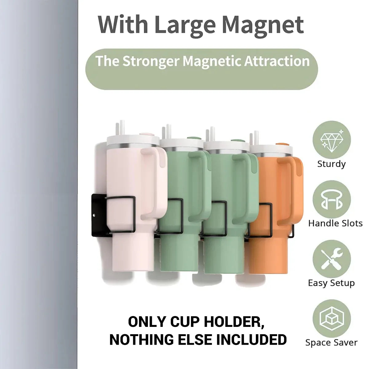 Wall-Mounted Insulated Cup Holder for Kitchen Bedroom Organizer Space Saving