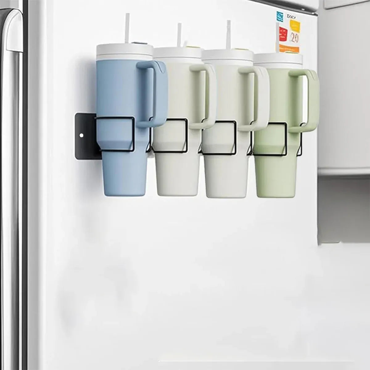 Wall-Mounted Insulated Cup Holder for Kitchen Bedroom Organizer Space Saving