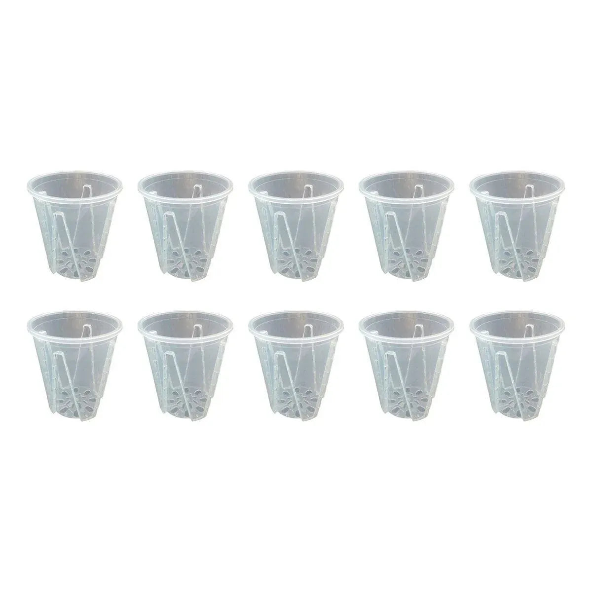 10xClear Plastic Orchid Pots with Holes for Phalaenopsis Root Aeration