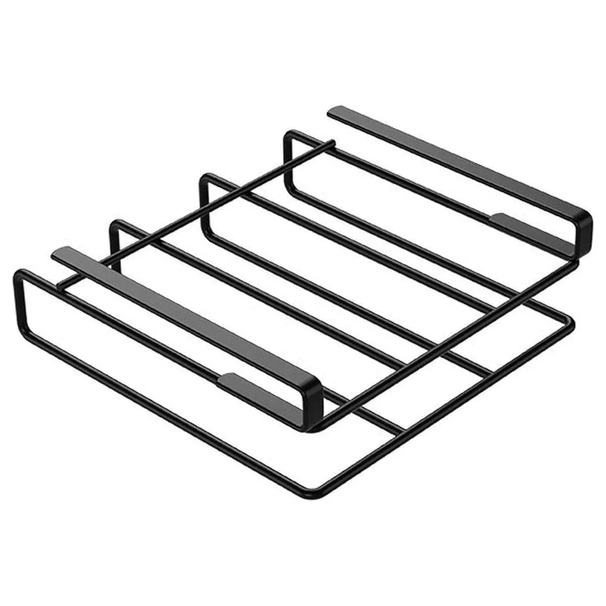 Double Stainless Steel Kitchen Organizer Shelf Rack Cabinet Storage Space Saver