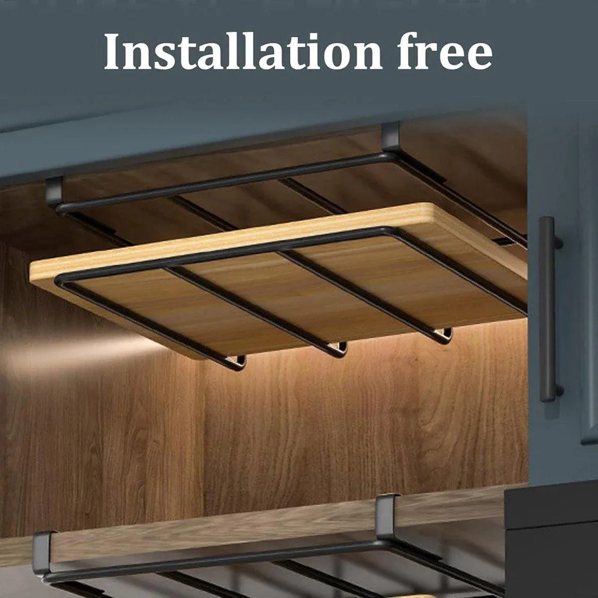 Double Stainless Steel Kitchen Organizer Shelf Rack Cabinet Storage Space Saver