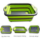 Multifunctional Plastic Sink Cutting Board Foldable Draining Basket Outdoor Dish - White