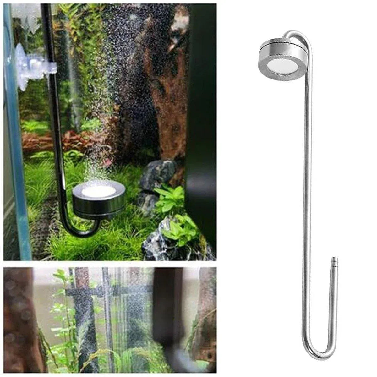 Stainless Steel Aquarium CO2 Diffuser Carbon Dioxide Atomizer Grass Tank Bubbler - 40cm