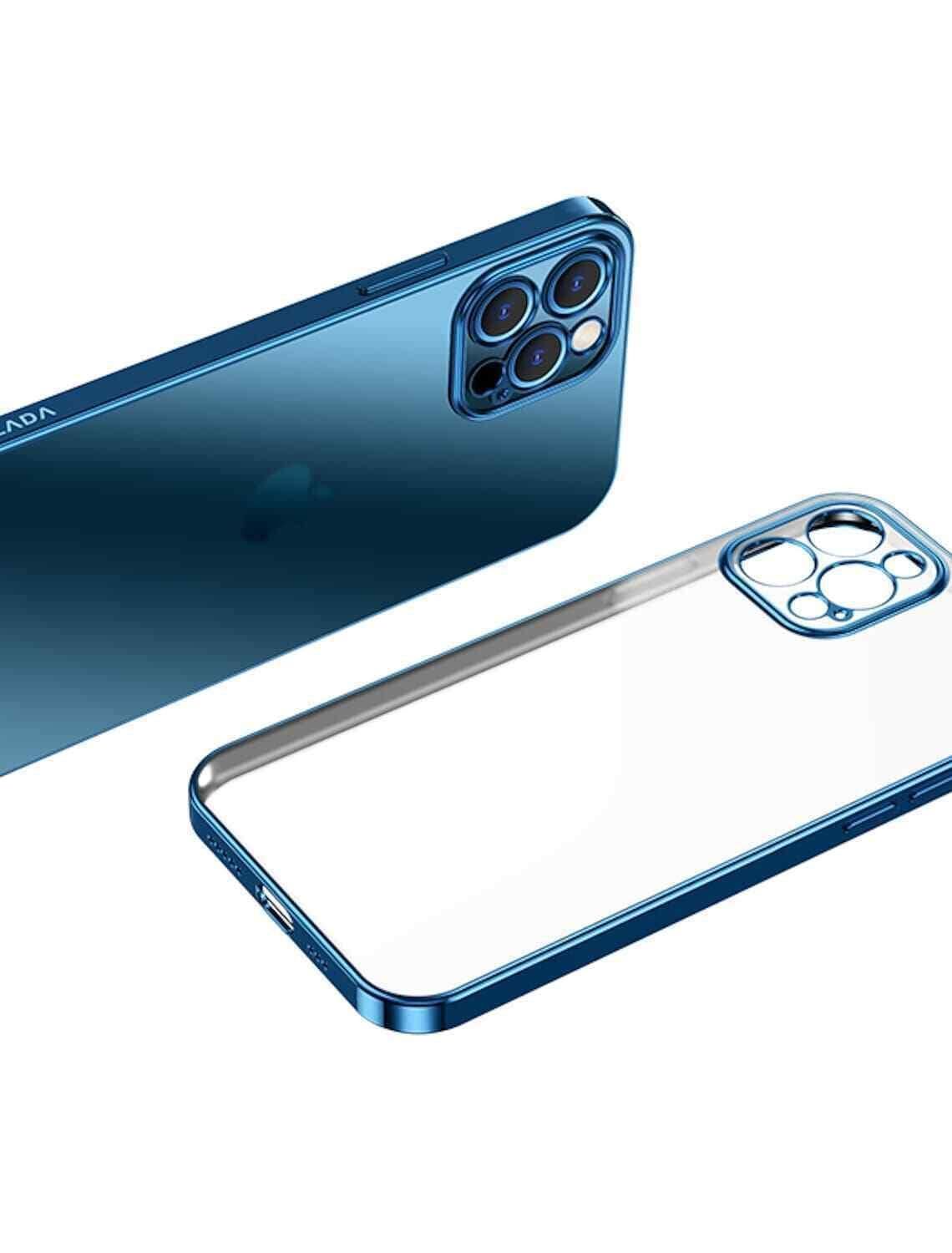 Blue For iPhone 13 12 11 Pro Max Case Thin Matte Ultra Slim Shockproof Clear Cover - iPhone 12 Mini