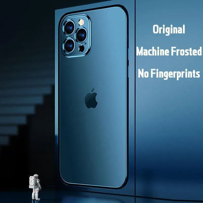 Blue For iPhone 13 12 11 Pro Max Case Thin Matte Ultra Slim Shockproof Clear Cover - iPhone 13 Mini