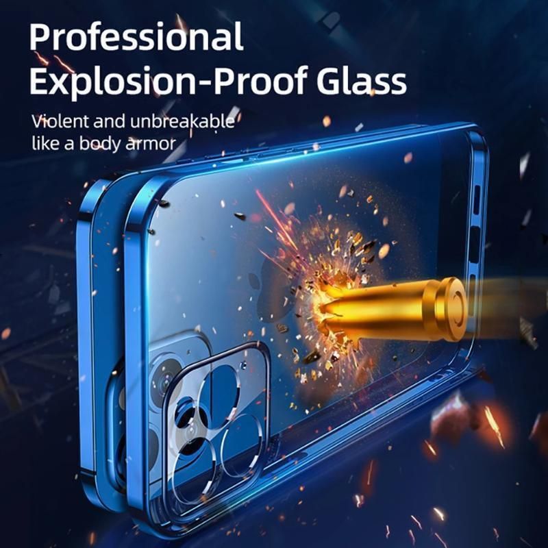 Blue For iPhone 13 12 11 Pro Max Case Thin Matte Ultra Slim Shockproof Clear Cover - iPhone 13 Mini