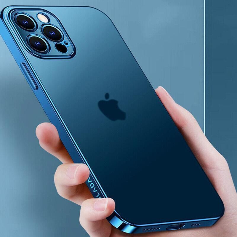 Blue For iPhone 13 12 11 Pro Max Case Thin Matte Ultra Slim Shockproof Clear Cover - iPhone 13 Pro