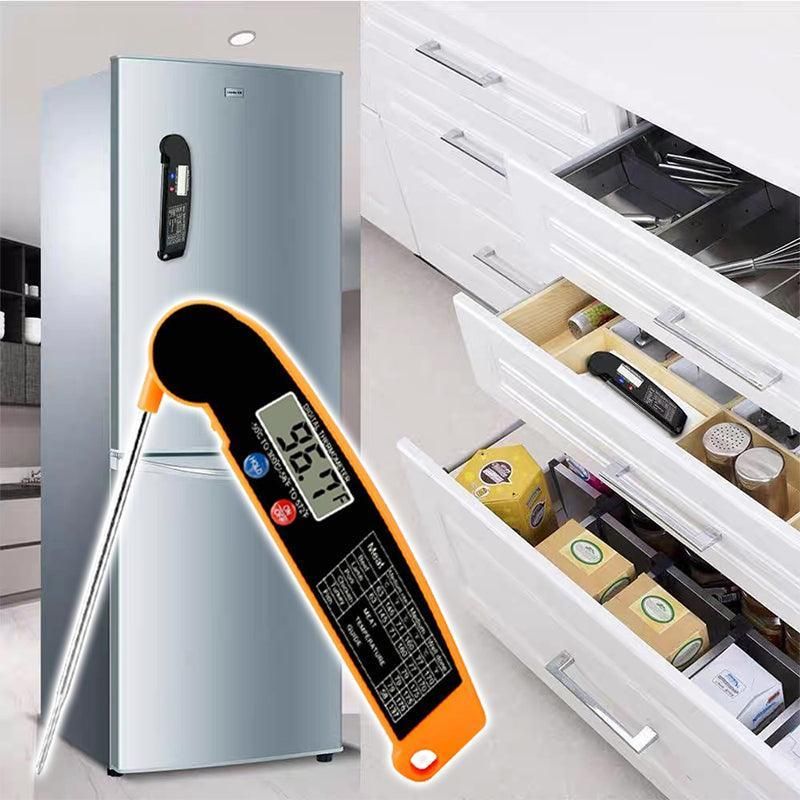 Foldable Digital Thermometer Probe Temperature Kitchen Cooking Food Bbq Meat Jam - Orange