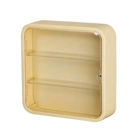 Wall Mounted Showcase Acrylic Figures Toys Display Case Dustproof Storage Box - Yellow