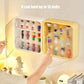 Wall Mounted Showcase Acrylic Figures Toys Display Case Dustproof Storage Box - Yellow