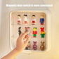 Wall Mounted Showcase Acrylic Figures Toys Display Case Dustproof Storage Box - Yellow