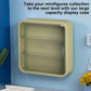 Wall Mounted Showcase Acrylic Figures Toys Display Case Dustproof Storage Box - Yellow