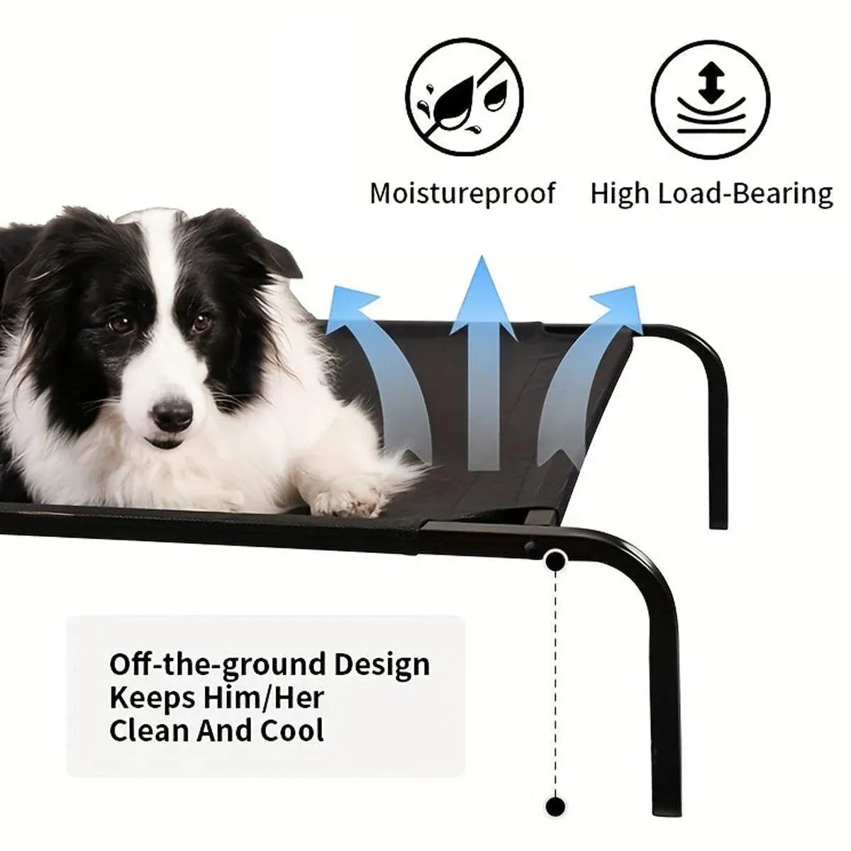 Heavy Duty Pet Raised Bed Elevated Trampoline Hammock Cat Dog Raised Deluxe - Replacement Mesh-L