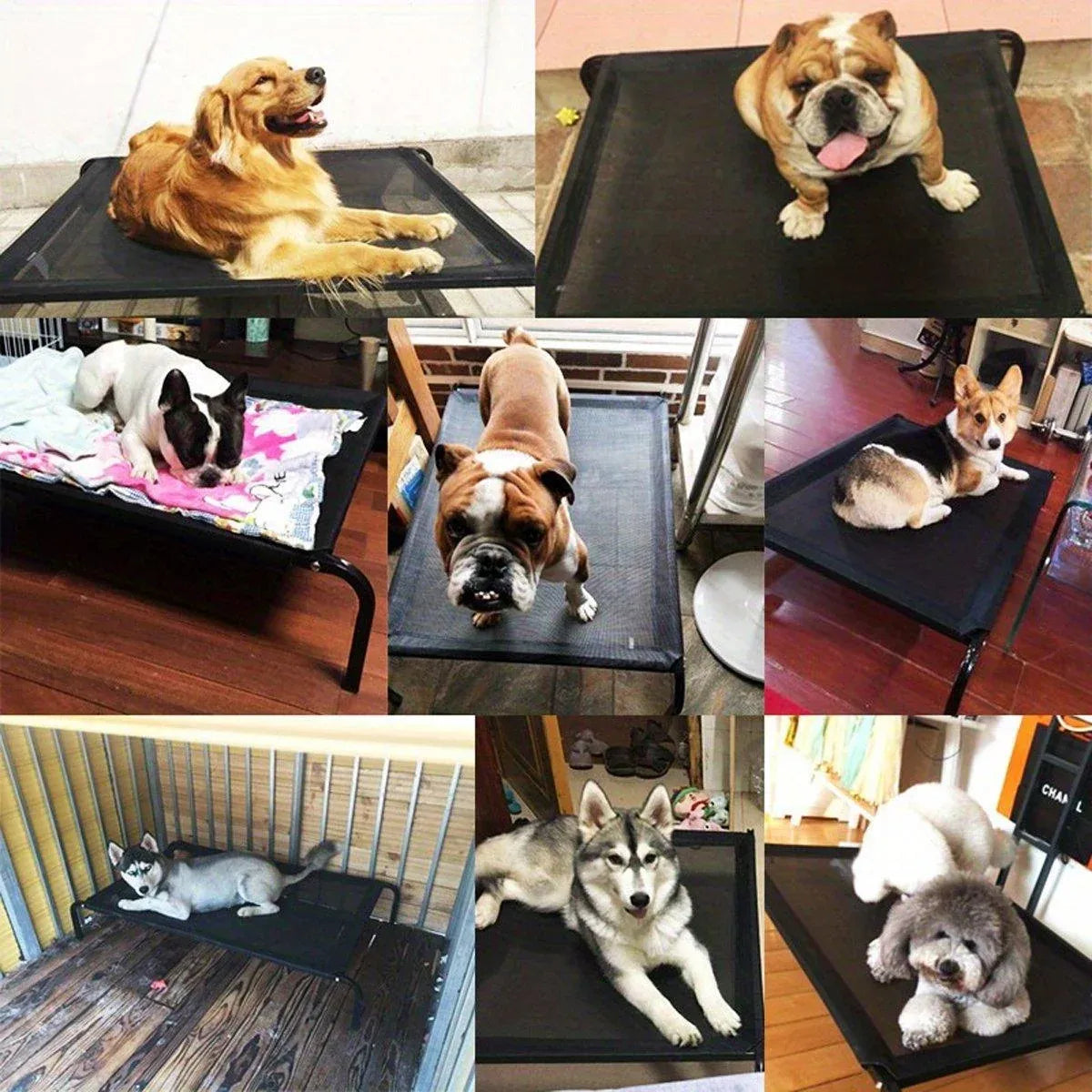 Heavy Duty Pet Raised Bed Elevated Trampoline Hammock Cat Dog Raised Deluxe - Replacement Mesh-L