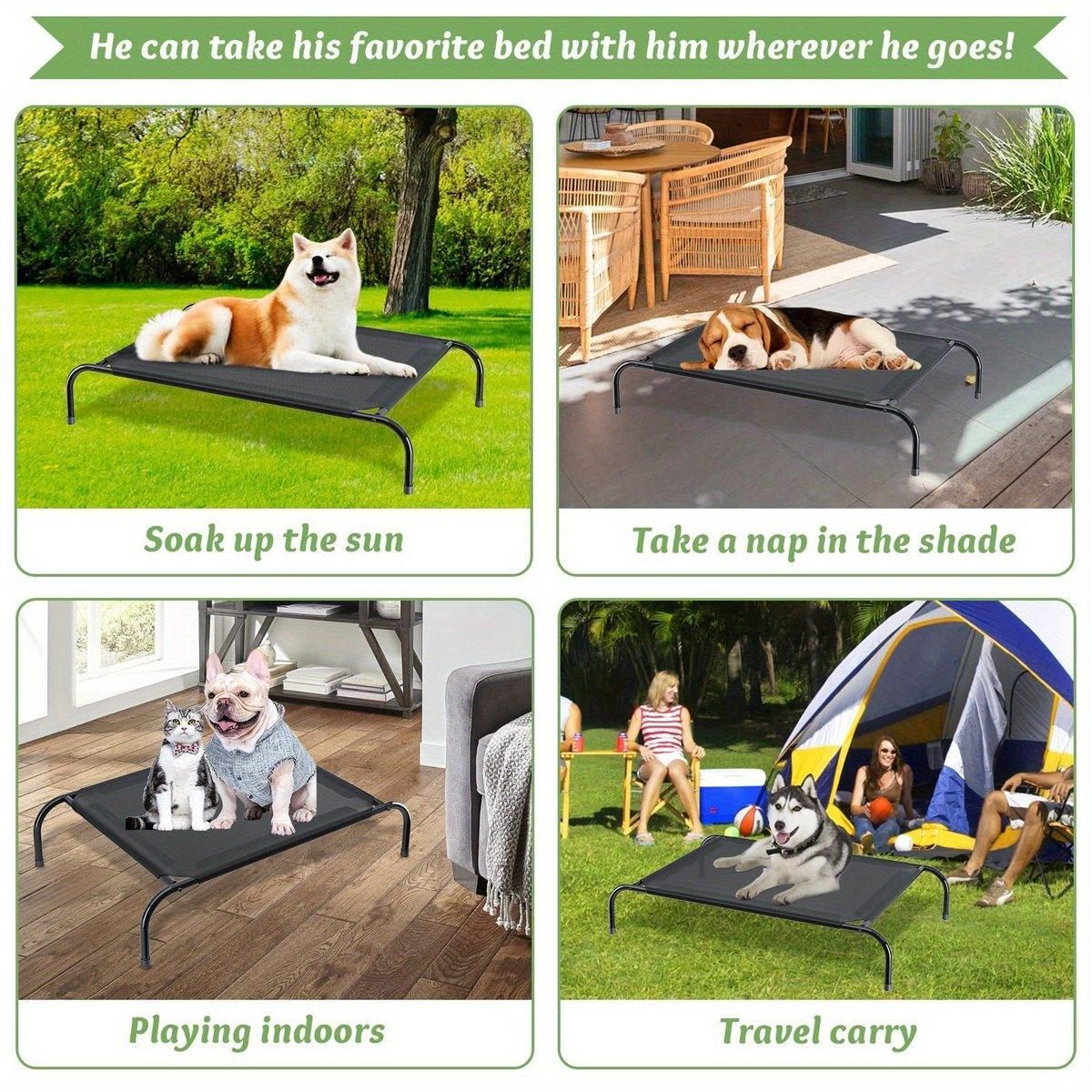 Heavy Duty Pet Raised Bed Elevated Trampoline Hammock Cat Dog Raised Deluxe - Replacement Mesh-S