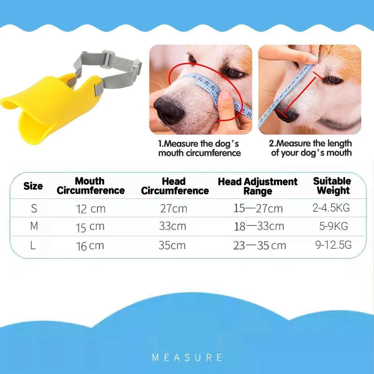 Comfortable Silicone Dog Muzzle Anti-Bite Soft Duck Muzzle Pet Training Supplies - S