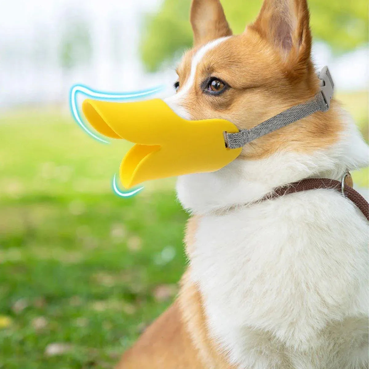 Comfortable Silicone Dog Muzzle Anti-Bite Soft Duck Muzzle Pet Training Supplies - S