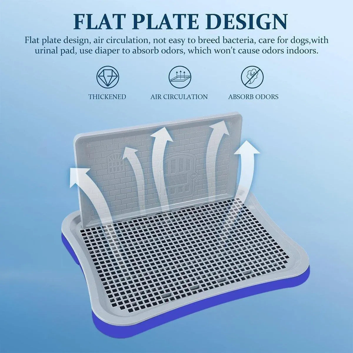 Pet Potty Training Pad Small And Medium-sized Dog Toilet Urinal Pee Tray - Blue