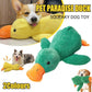 Plush Cartoon Duck Dog Toy Interactive Squeaky Pet Toy Durable Fun Chew Toy - Yellow