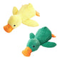 Plush Cartoon Duck Dog Toy Interactive Squeaky Pet Toy Durable Fun Chew Toy - Yellow