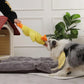 Plush Cartoon Duck Dog Toy Interactive Squeaky Pet Toy Durable Fun Chew Toy - Yellow