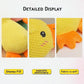 Plush Cartoon Duck Dog Toy Interactive Squeaky Pet Toy Durable Fun Chew Toy - Yellow