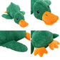 Plush Cartoon Duck Dog Toy Interactive Squeaky Pet Toy Durable Fun Chew Toy - Yellow