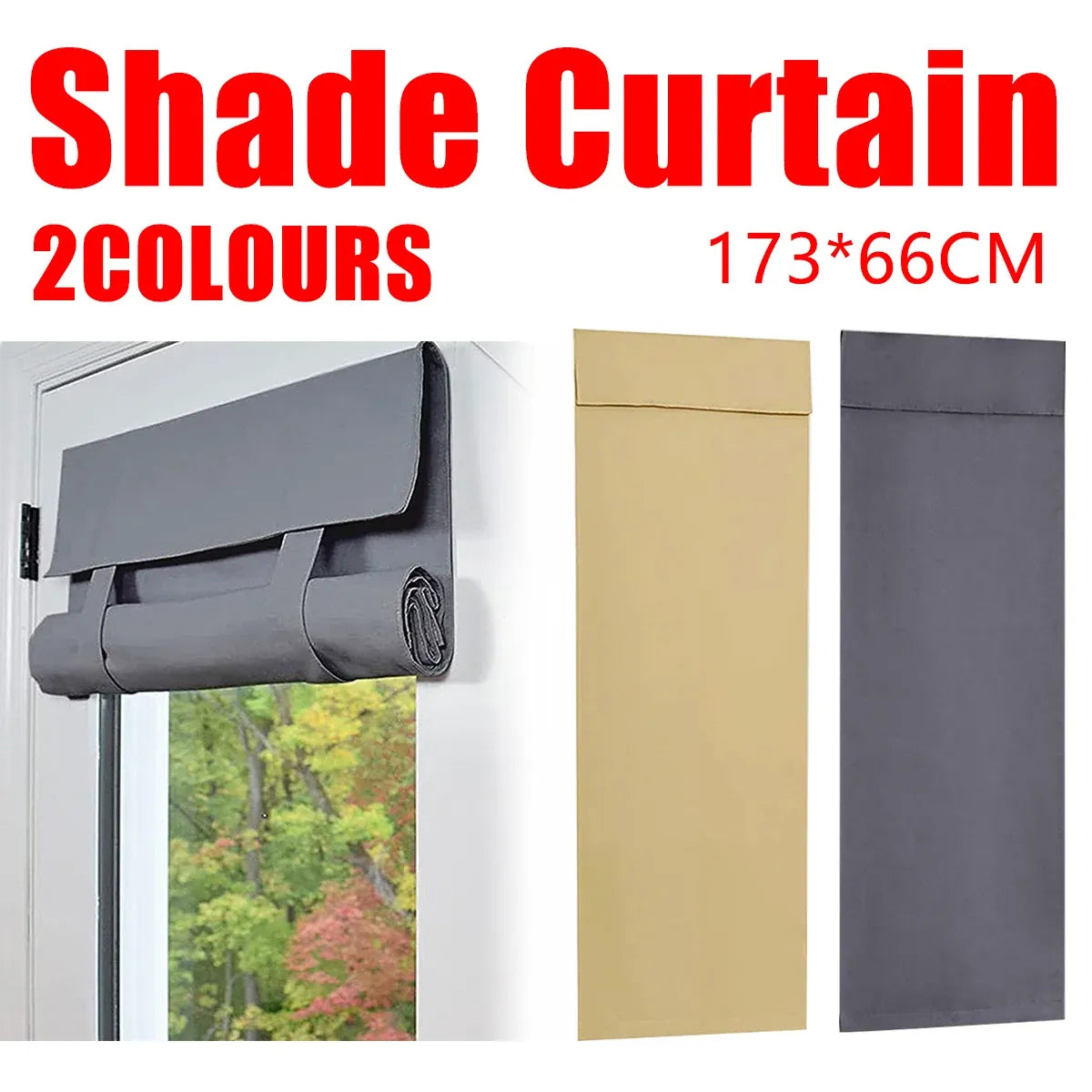 Curtains For Doors and Windows Block Light Blackout Heat Insulation Living Room - Grey
