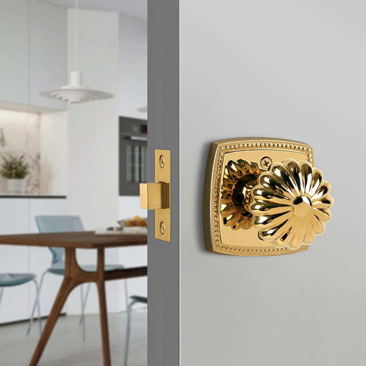 Pumpkin Door Lock Brass Invisible Bedroom Door Lock Indoor Privacy Security Lock