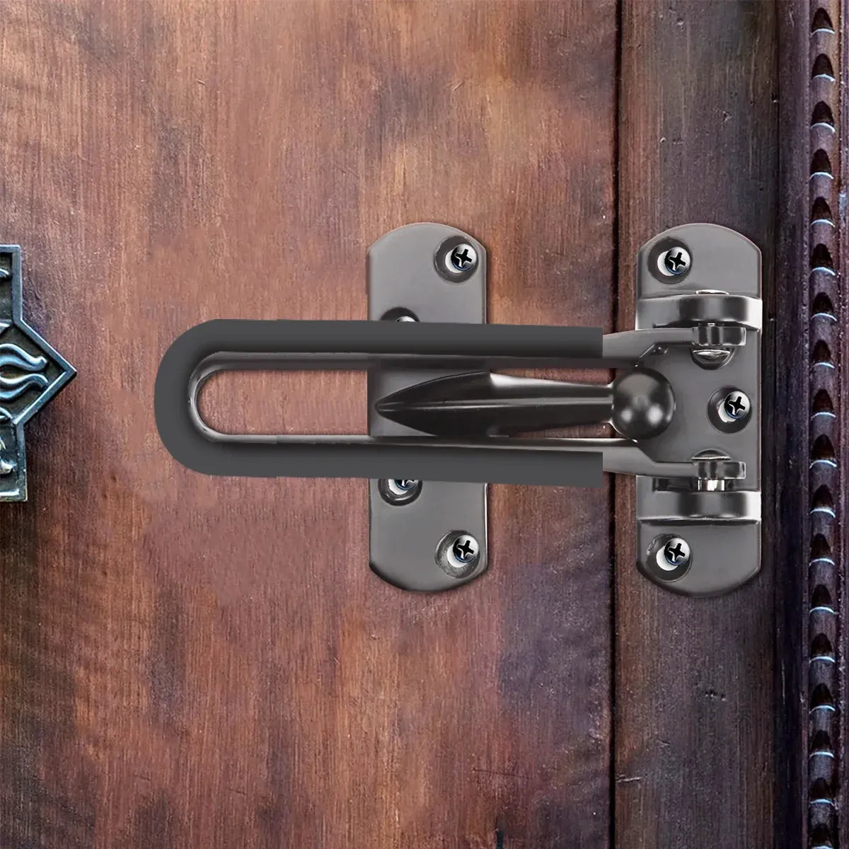Anti Theft Lock Latch Door Bolt Security Lock For Home Bedroom Bathroom - Silver