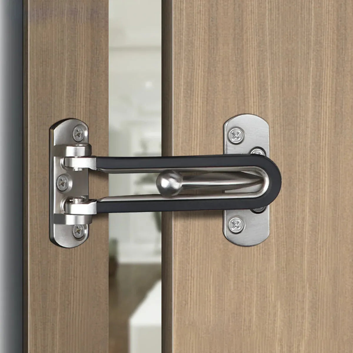 Anti Theft Lock Latch Door Bolt Security Lock For Home Bedroom Bathroom - Silver
