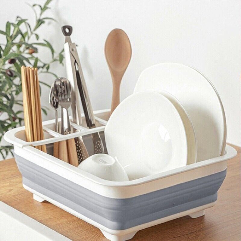 Collapsible Dish Drainer Small Spaces Camping Caravan 34cm X 5cm Drainbasket 84973