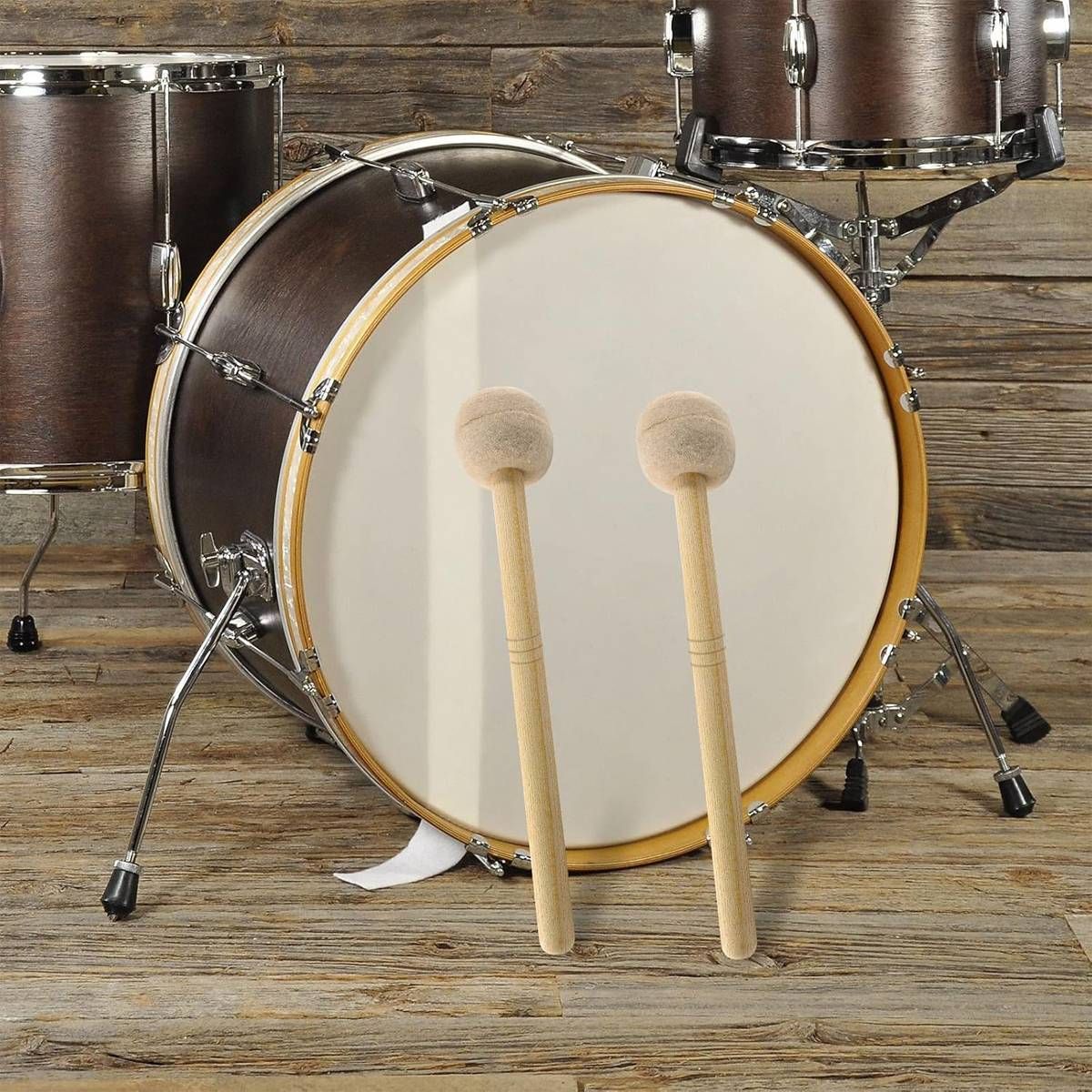 2pcs Felt Drumsticks Gong Mallets Soft Hammer Drum Accessories Percussion Tools