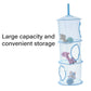 Foldable Clothes Drying Basket Three-layer Hanging Storage Breathable Organizer - Blue
