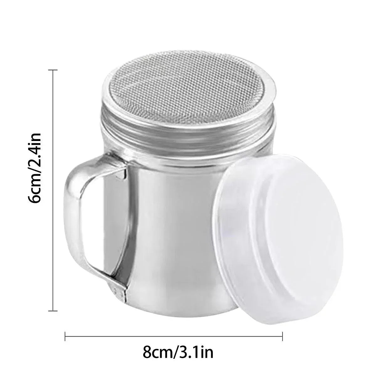 Stainless Steel Powder Shaker Mesh Sugar Flour Dispenser Spice Baking Tool