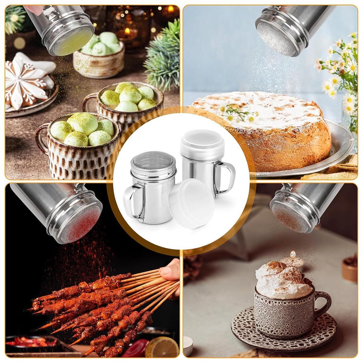 Stainless Steel Powder Shaker Mesh Sugar Flour Dispenser Spice Baking Tool