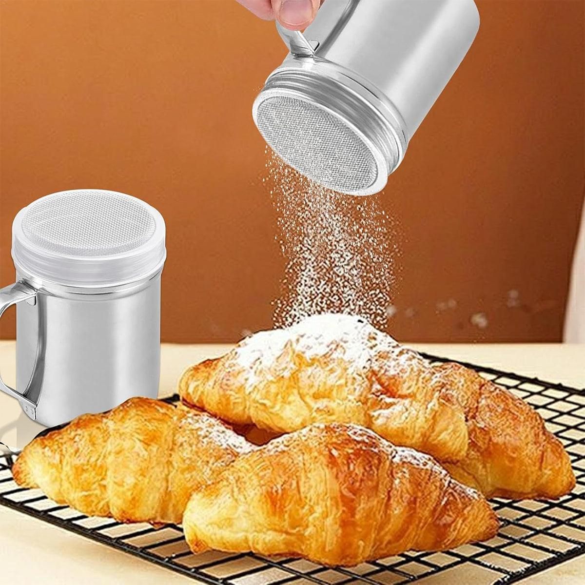 Stainless Steel Powder Shaker Mesh Sugar Flour Dispenser Spice Baking Tool