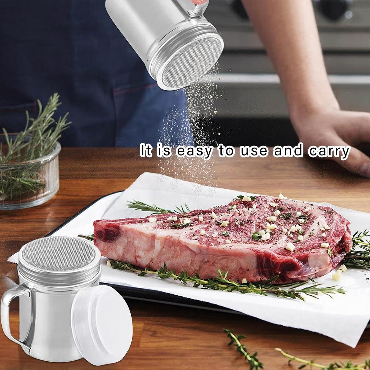 Stainless Steel Powder Shaker Mesh Sugar Flour Dispenser Spice Baking Tool