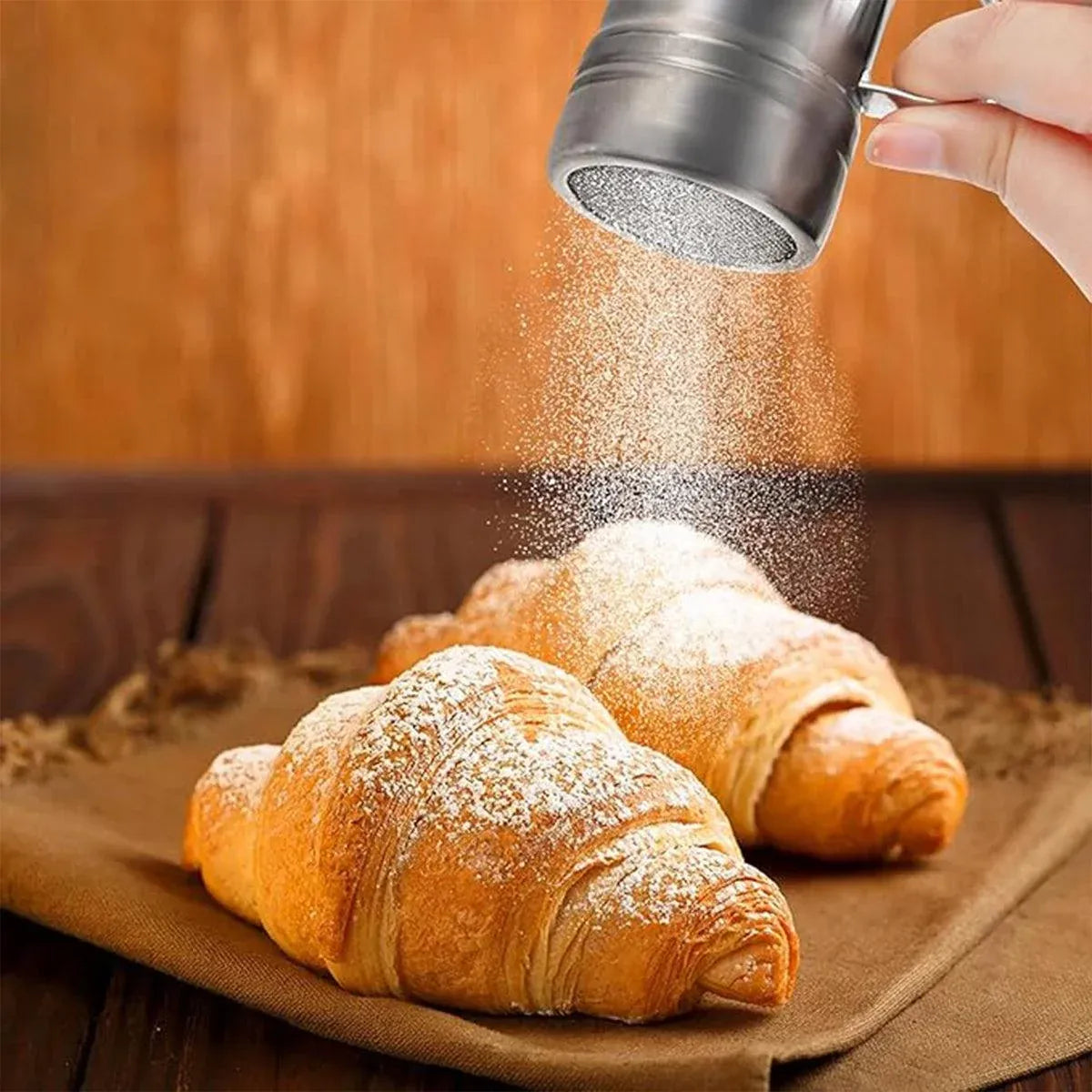 Stainless Steel Powder Shaker Mesh Sugar Flour Dispenser Spice Baking Tool