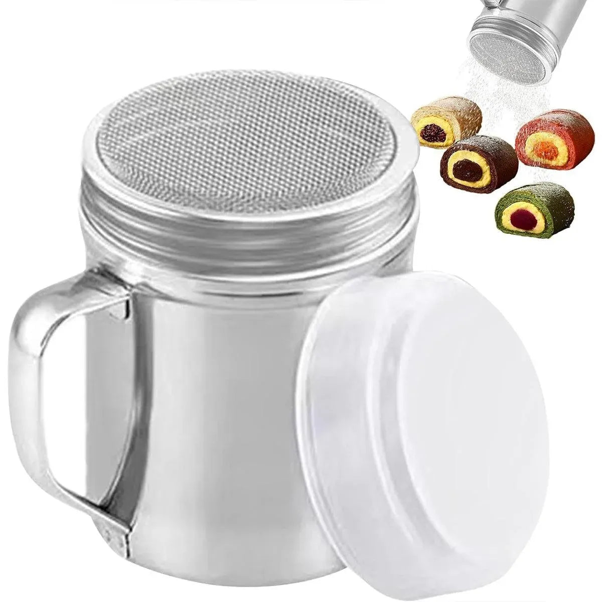 Stainless Steel Powder Shaker Mesh Sugar Flour Dispenser Spice Baking Tool