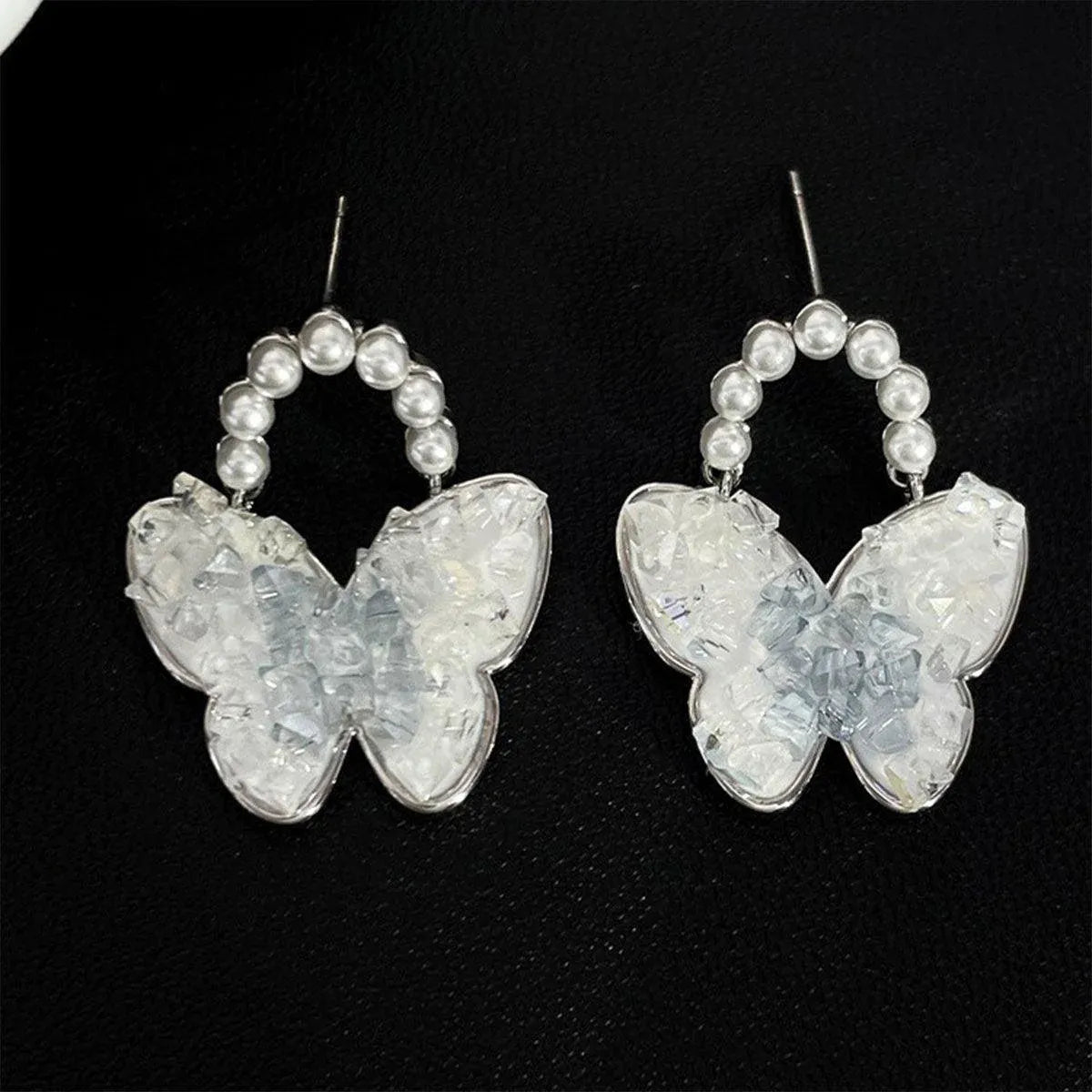 Blue Butterfly Stud Earrings Women Stylish Lightweight Fashion Jewelry Accessory