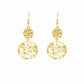 Chinese Vintage Acrylic Round Pendant Long Earrings Fashion Jewelry for Women