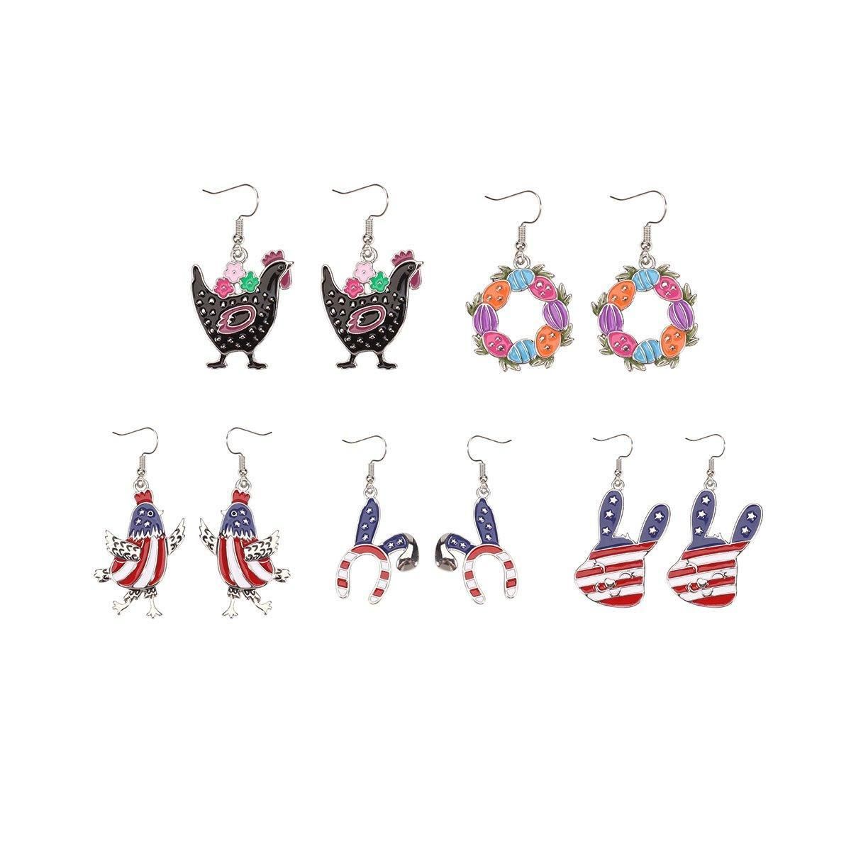 Cute Cartoon Earrings Funny Jewelry Gift for Girls Perfect for Birthdays Parties - Rabbit ears