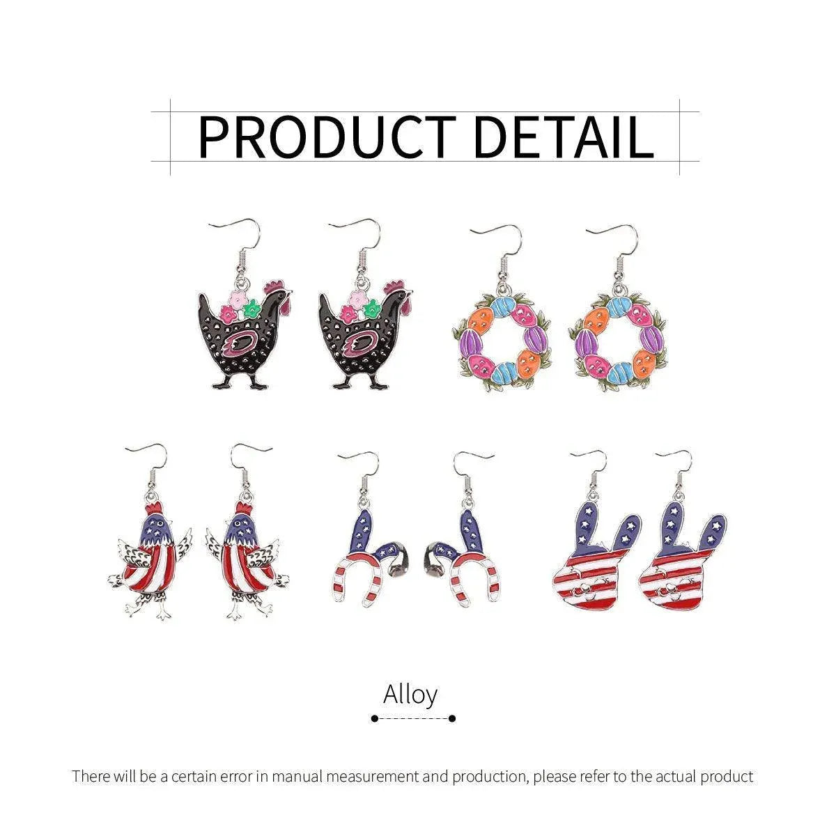 Cute Cartoon Earrings Funny Jewelry Gift for Girls Perfect for Birthdays Parties - Rabbit ears