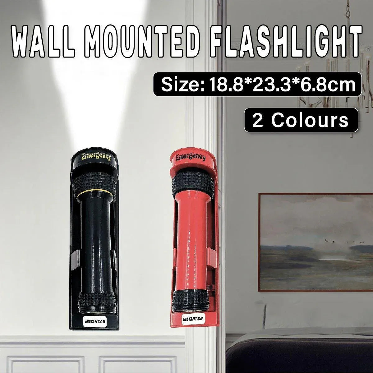Wall Mounted LED Backup Light for Hotel Guest Room or Home Use - Red